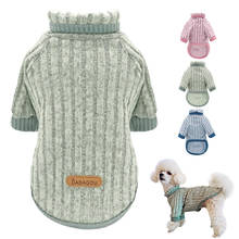 Зимняя теплая одежда для собак и кошек, мягкий свитер для маленьких и средних собак, кошек, чихуахуа, футболка со щенком 2024 - купить недорого