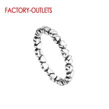 New Models Authentic 925 Sterling Silver Little Heart Pattern Round Finger Rings For Women Wedding Statement Fine Jewelry 2024 - buy cheap