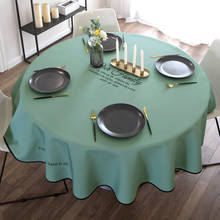 Toalha de mesa redonda criativa, toalha de mesa luxuosa à prova d'água para festa de casamento, hotel com estampa geométrica 2024 - compre barato