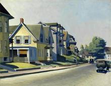 Edward Hopper-Póster con estampado de arte callejero, pinturas al óleo de sol en perspectiva, grandes para pared, lienzo para decoración del hogar, arte de pared 2024 - compra barato