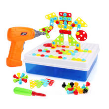 149/193Pcs Boys Toys Kids Drill Toys Electric Drill Screws Puzzle Assembled Mosaic Design Building Toys Creative Educational Toy 2024 - buy cheap