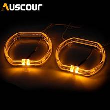 2pcs 2.5 3.0 inch for led day running angel eyes white DRL with yellow turning signal function dual color led mask shrouds 2024 - buy cheap