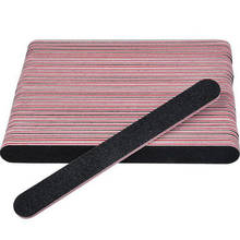 Nail File 100/180 Sanding Lot Double-sided Polishing Manicure Nail Files Tools Red Heart Black Sand Straight Strip 2024 - buy cheap