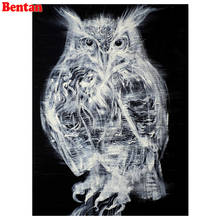 diamond painting owl animal pattern DIY diamond embroidery full display 5D square round mosaic picture of rhinestone home decor 2024 - buy cheap