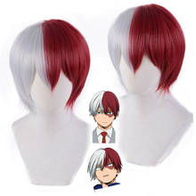 Japanese Anime Cosplay Wigs Shoto Todoroki Wig Hair My Hero Academia Cosplay Costume Halloween Party Red New 2024 - buy cheap