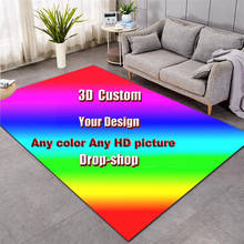 Alfombra personalizada de franela suave para decoración de sala de estar, tapete nórdico con estampado 3D, antideslizante, grande, DIY 2024 - compra barato