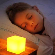 Светодиодный светильник Cube 16 RGB с цветным затемнением и дистанционным управлением, 4 дюйма/10 см, перезаряжаемый, IP65, водонепроницаемый, для детской комнаты, вечерние, для детской комнаты, бассейн 2024 - купить недорого