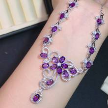 Deluxe Amethyst Necklace, 925 Pure Silver Customization, Seiko Production, Hot Selling Style, Wholesale Price 2024 - buy cheap