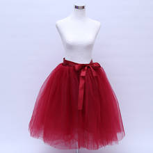 6 Layers 65cm Fashion Tutu Tulle Skirt Knee Length Pleated Skirts Womens Wedding skirt Lolita Petticoat Party birthday Skirt 2024 - buy cheap