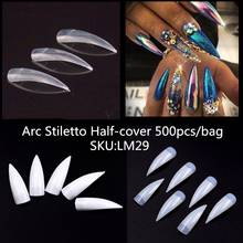 600/500pcs opp stiletto nail False Nail Tips Full Cover Fake Nails Press On Fingernails Nep nagels For Manicure Acrylic Nails 2024 - buy cheap