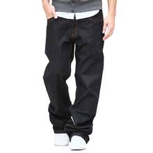 4 Season Men Fashion Jeans Pants Straight Loose Baggy Harem Denim Pants Casual Cotton Trousers Wide Leg Blue Plus Size 28-48 2024 - buy cheap
