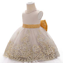 LZH-vestido de princesa para bebé, vestido de flores para boda, 1er año, fiesta de cumpleaños, lazo dulce, ropa para recién nacido, 2021 2024 - compra barato