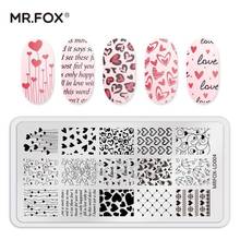 MRFOX Nail Stamping Plates Expression Love Heart Pattern High Quality Nail Art Stamping Plate Manicure Tools 2024 - buy cheap