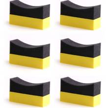 6Pcs Tire Contour Dressing Applicator Pads Gloss Shine Color Polishing Sponge Wax Auto Products 2024 - buy cheap