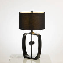 Lámpara de mesa moderna para decoración, luz de lectura y mesita de noche, para dormitorio y sala de estudio, color negro, E27 2024 - compra barato