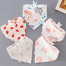 5pcs/lot Baby Bibs Triangle Cotton Cartoon Child Bibs Dribble Bandana Bibs Newborn Absorbent Cloth Soft Adjustable Snaps 2024 - buy cheap