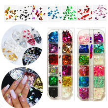 Holographic Butterfly Shape Nail Art Glitter Micro Laser Star Flakes 3D Silver Gold Sequins Polish Manicure Nail Decoration 2024 - купить недорого
