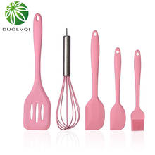 Utensílios de cozinha de silicone antiaderente, ferramenta durável para cozinhar, resistente ao calor, 5 peças 2024 - compre barato