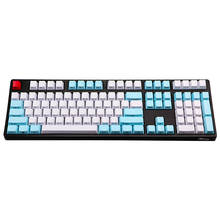 Cool Jazz White Blue mixed Thick PBT ANSI ISO layout 108 87 Keycap OEM Profile Key caps For MX Mechanical Keyboard Free shipping 2024 - buy cheap