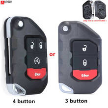 Keyecu Flip Remote Key Shell 4 Button Fob for 2018 2019 Jeep Wrangler P/N: 68292944AA OHT1130261 2024 - buy cheap