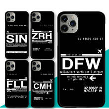Airport Code Funny Case For iPhone 11 12 Pro Max 13 mini SE 2020 XR X XS MAX 6S 7 8 Plus Back Cover Shell 2024 - buy cheap