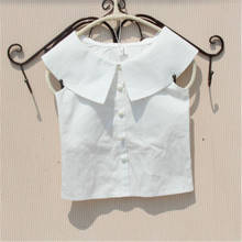 Хлопковая школьная блузка для девочек, летняя детская рубашка, жилет без рукавов, однотонные белые блузки, Детские хлопковые футболки для подростков 2020 2024 - купить недорого