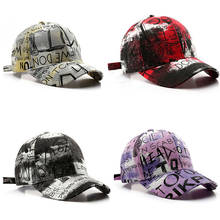 Boné de beisebol estampado adulto hip hop, novo boné masculino e feminino estampa grafite de algodão, snapback, chapéu personalidade, chapéu curvado 2024 - compre barato