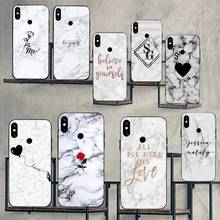 GREY MARBLE INITIALS NAME Phone Case For Xiaomi Redmi note 7 8 9 pro 8T 9S Mi Note 10 Lite pro 2024 - buy cheap