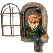 Resin Naughty Gnome Dwarf Garden Decoration Statue Old Man Bark Ghost Face Fairy Ornament Easter Outdoor Creative Props Crafts 2024 - buy cheap