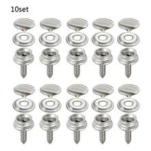 10 Sets Stainless Steel Tapping Snap Fastener Kit Tent Marine Yacht Boat Canvas Cover Tools Sockets Buttons 2024 - buy cheap