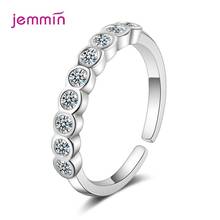 New 925 Sterling Silver Open Rings For Women Vintage Party Rings Bijoux Gift Round Zircon Fine Jewelry 2024 - buy cheap