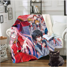3D Print Anime Darling In The Franxx Blanket Zero Two Fleece Travel Quilt Sofa Keep Warm Throw Plush Blankets Bedspread B121-01 2024 - buy cheap