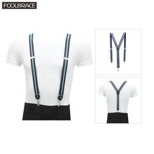 3 Hooks Buckle Black Leather Men's Suspenders 2.5cm Width Women's Pants Adjustable Suspenders 2024 - buy cheap