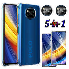 Поко X3 нфс протектор чехол Poco X3 pro чехол + гидрогель пленка для Xiaomi Litte Poko X3 X-3 силиконовый чехлы Pocophone F2 F3 PocoX3 pro Case окофон Ф2 про Поко Ф3 Поко X3 про 2024 - купить недорого