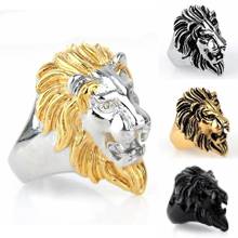 Fashion Personality Lion Head Ring Aggressive Men's Ring Motorcyclist Hip Hop Rock Party Jewelry Accessories Punk Ring 2024 - buy cheap