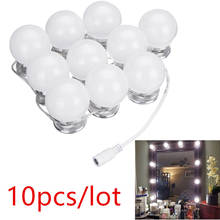 Kit de lámpara de bombillas LED para tocador, espejo de maquillaje, brillo ajustable, blanco Natural, 10 unids/lote 2024 - compra barato