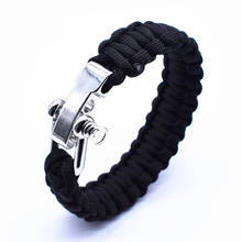 VOQ New Arrival Outdoor Sports Climbing Survival Bracelet Adjustable Buckle Men Paracord Handmade Creative Gifts Simple Jewelry 2024 - buy cheap