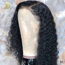 Brazilian Curly lace front Human Hair Wigs For Black Women 360 lace frontal wig  preplucked with baby hair  short long remy hair 2024 - buy cheap