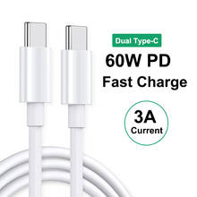 60W PD 3.0 USB Type C To type c Cable for Samsung Huawei Xiaomi Quick Charging 1M/2M For iPhone 8 7 Plus Lightning Charger wire 2024 - buy cheap