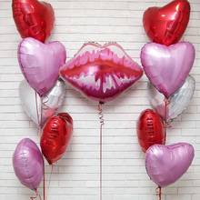 1 Set Large Red Lips Foil Balloons 18inch Pink Red Heart Helium Baloon Wedding Valentine's Decorations Love Theme Party Supplies 2024 - buy cheap
