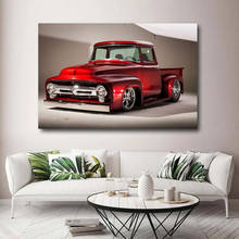 Pintura moderna para decoración del hogar, carteles de arte de pared de coche Retro, impresiones en lienzo, F100, Pickup Street Rod 2024 - compra barato