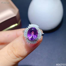 KJJEAXCMY fine jewelry S925 sterling silver inlaid Amethyst new girl fashion ring support test Chinese style hot selling 2024 - buy cheap