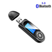 Transmisor receptor de Audio con Bluetooth 5,0, USB, con pantalla LCD, Mini conector de 3,5mm, AUX, adaptador inalámbrico Dongle para TV, coche y PC, 2 en 1 2024 - compra barato