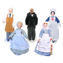 Античная модель фарфоровой куклы 1:12, маленькая, красивая для коллекции, подарков, игрушек 2024 - купить недорого