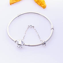 Pulsera clásica de plata de ley 100% para mujer, brazalete con cadena de hueso de serpiente, regalo de boda, 925 2024 - compra barato