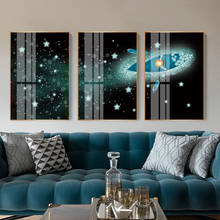 Pôster de arte em tela, pintura de parede, 3 peças, céu estrelado, decoração para casa, pintura hd, decoração do quarto, sem moldura 2024 - compre barato