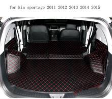 wearable waterproof fiber leather car trunk mat for kia sportage 2011 2012 2013 2014 2015 3rd gemeration car accessories 2024 - buy cheap