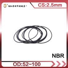 Nitrile Rubber O-Ring 10PCS/lot Black NBR Sealing CS2.5mm OD52/55/60/62/65/70/75/80/85/90/95/100mm O-Ring Seal Gasket Ring 2024 - buy cheap