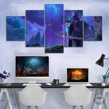 Warcraft-póster de videojuego forjado, imágenes de personajes de juego WOW, Sylvanas, Windrunner, pinturas de pared para decoración de sala de estar, 3 uds. 2024 - compra barato