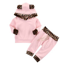 Newborn Baby Girls Clothes Sets 2021 Autumn Winter Toddler Leopard Long Sleeve Hoodies Tops Pants Casual Baby Outfits 0-24M 2024 - buy cheap